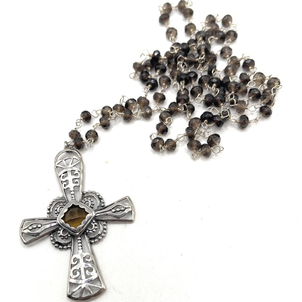 N2331 Retired Silpada MARQUESSSA Silver Cross Necklace